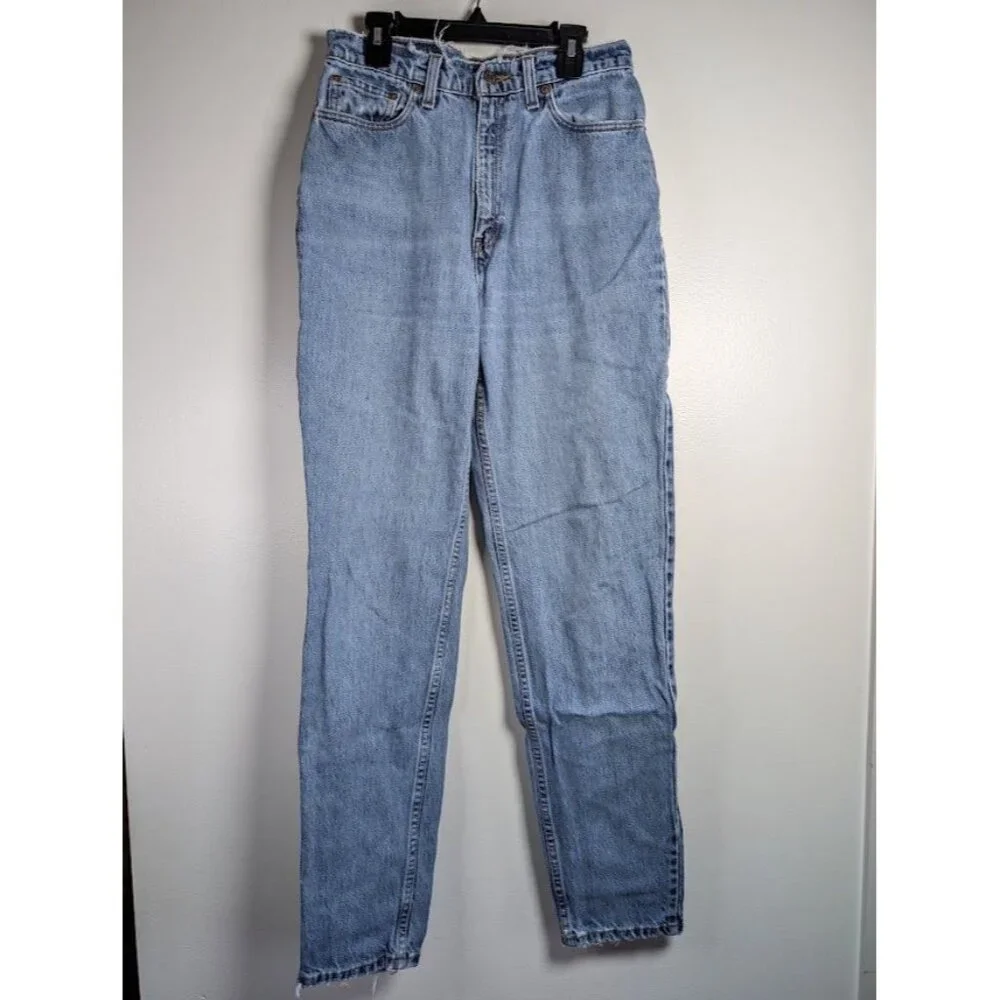 Vintage 90s Levi's 521‎ Jeans Size 10 Long Taper Fit Tapered Leg Denim 28x31 USA